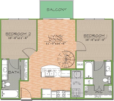 Floorplan - Texan Pearl Best Value in West Campus