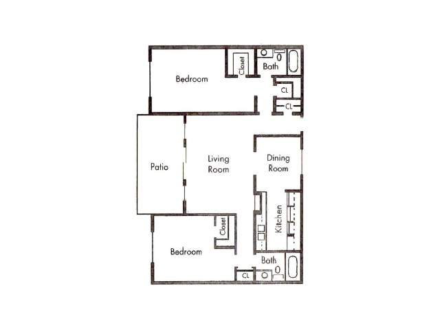 Floorplan - London Square Apartments