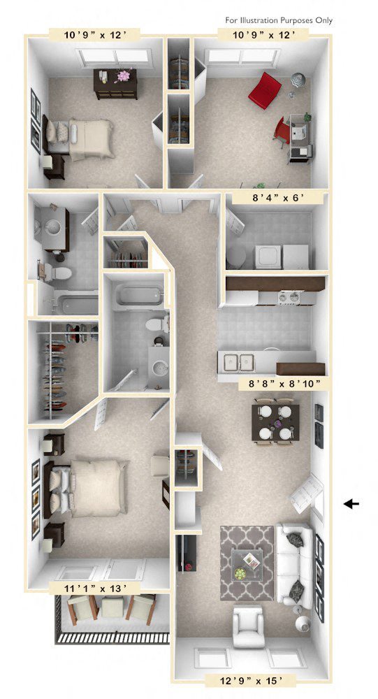 Floorplan - Enclave Apartments