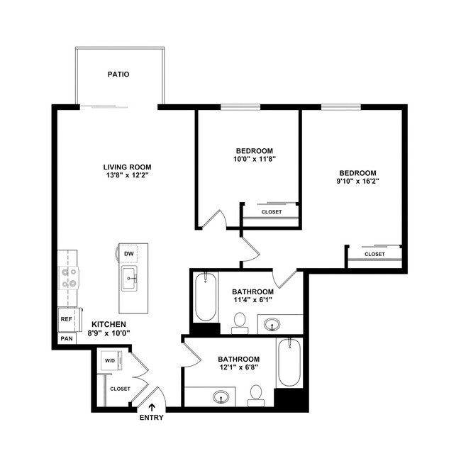 Floorplan - Harwood Flats