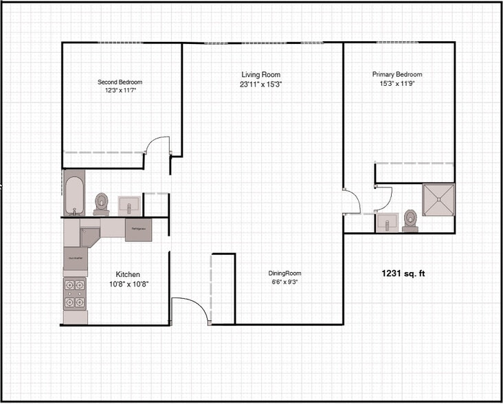 Condo Layout - 110 S Dunton Ave