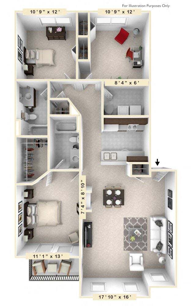 Floorplan - Enclave Apartments