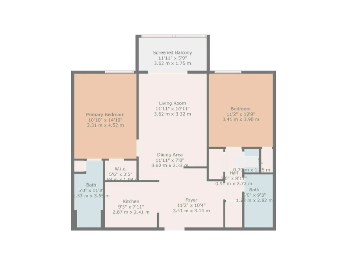 Floorplan showing split layout - 450 NW 20th St