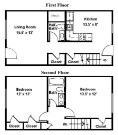 2BR/1.5BA - Sassafras Hill Apartments