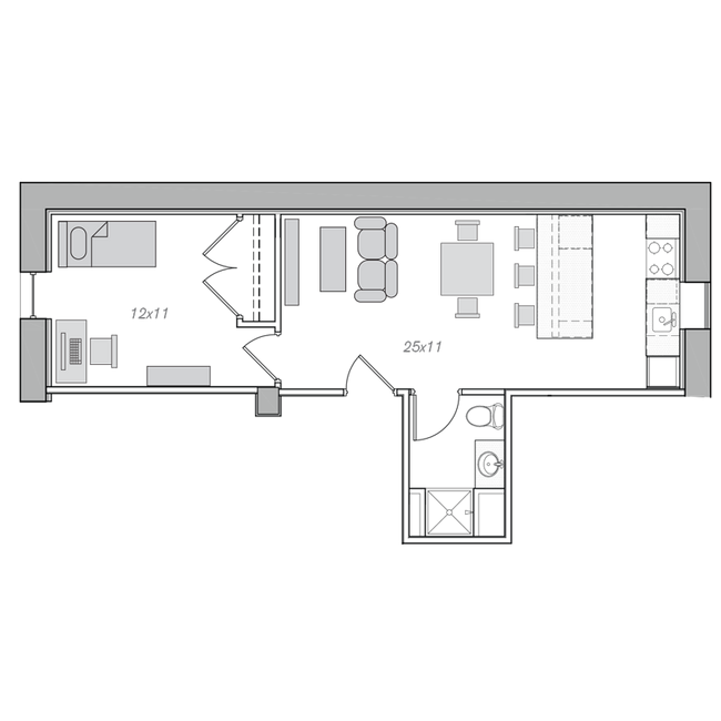 Floorplan - Embassy Tower Apartments
