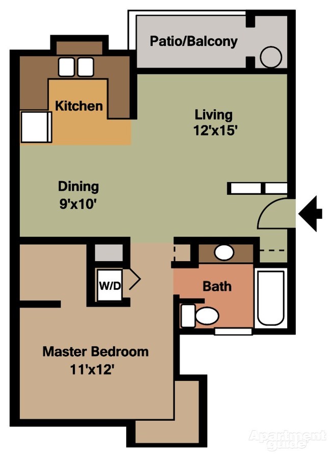 1 Bedroom 750 sq ft - Canyon View Apartments