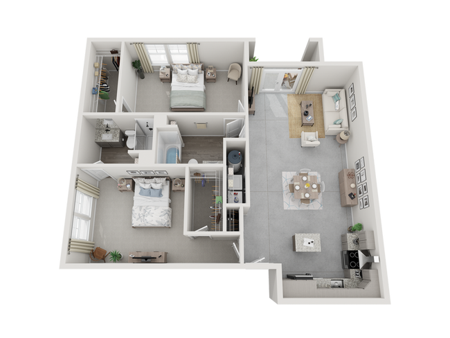 Experience the perfect blend of style and comfort in this elegantly designed apartment layout. - Aldon at Powell & Broad