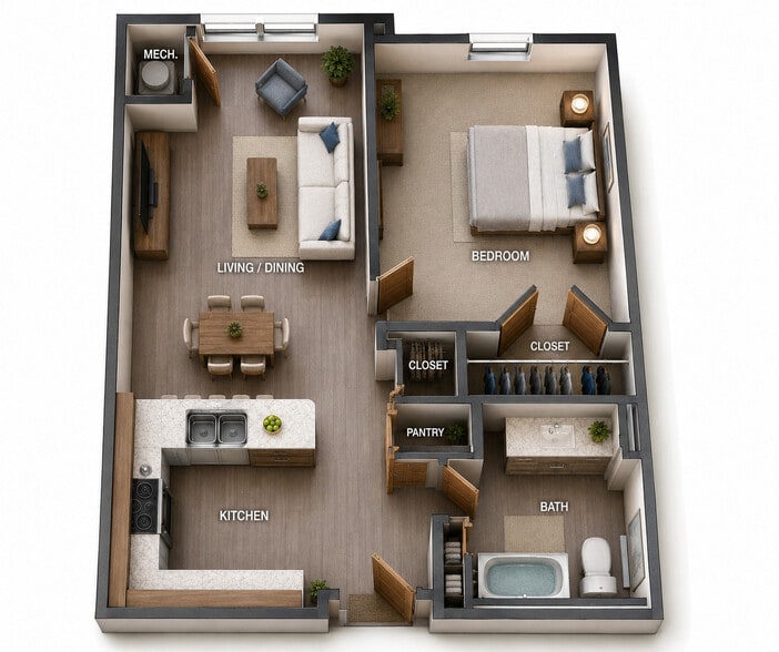 1 Bedroom - LG Lofts