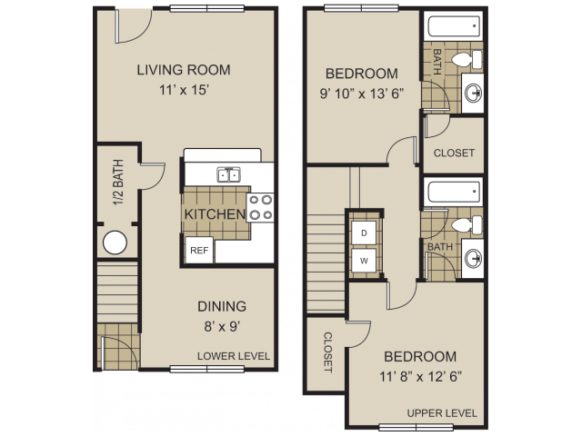 2/2.5 Floor Plan - Redwine Creek