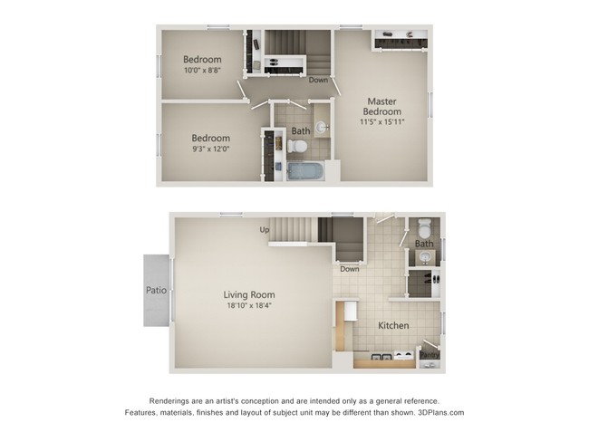 Three bedroom townhouse - Northbury Colony