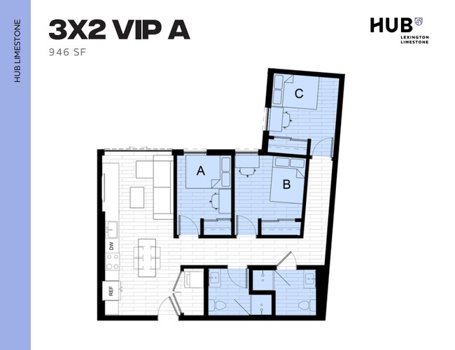 3x2 VIP A - Hub Limestone