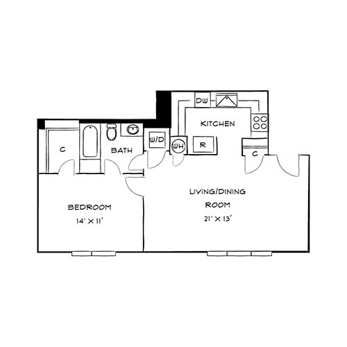 Floorplan - The Residences at Capital Crescent Trail