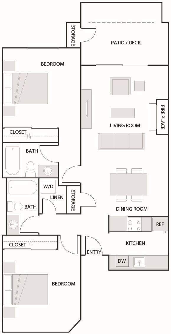 Floorplan - Indian Creek Apartments