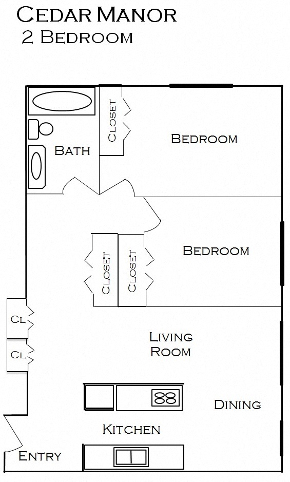 Floorplan - Cedar Manor Apartments