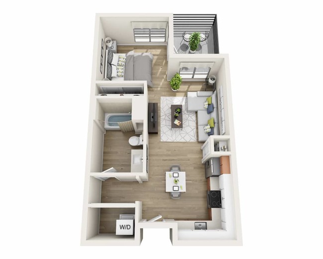 Studio E1 Floor Plan - Katella Grand