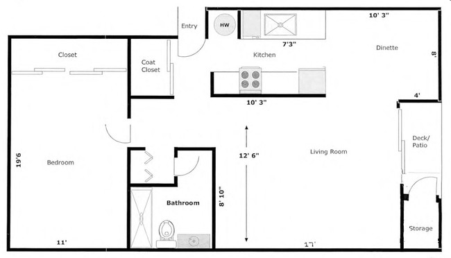 1BR/1BA - Holly Hill Apartments