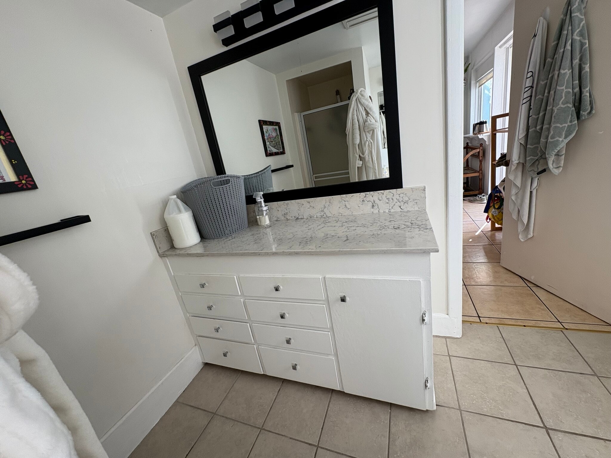 Beautiful vanity area with lots storage for all your goodies. - 125 26th St