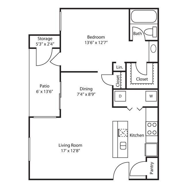 Floorplan - Mirada at La Jolla Colony Apartments