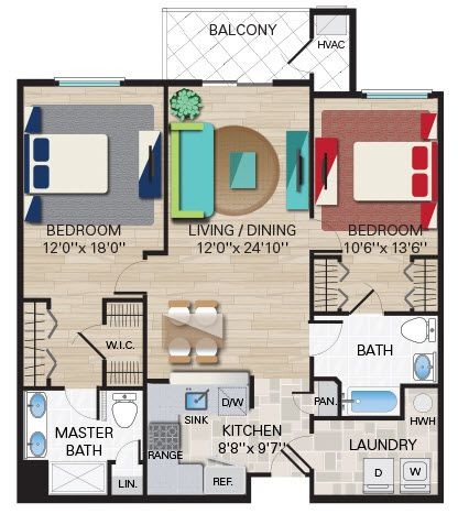 Floorplan - Montage at Hamilton Apartments 55+ Community