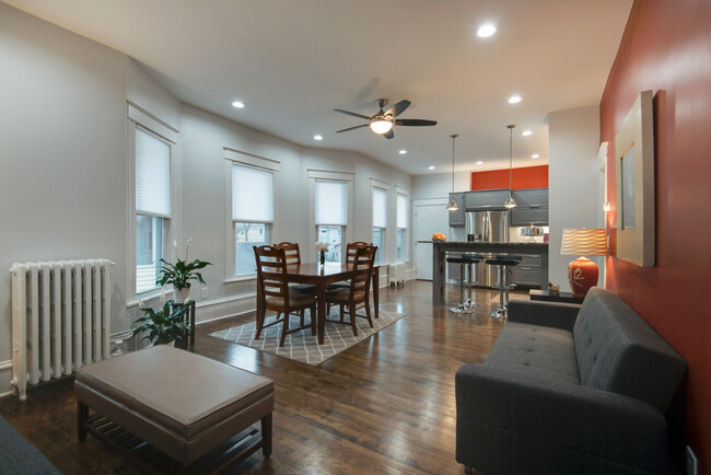 The kitchen/living room/dining area 'great room' - 3020 Columbus Ave