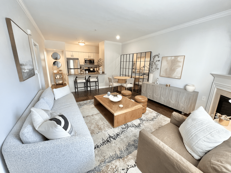 Model Living Room - Brook View Apartment Homes