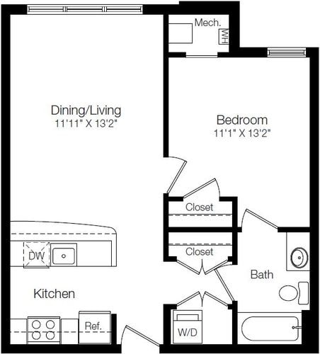 1 Bedroom A - The Atrium