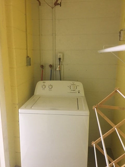 Washing machine, storage area - 649 Royal Palm Blvd