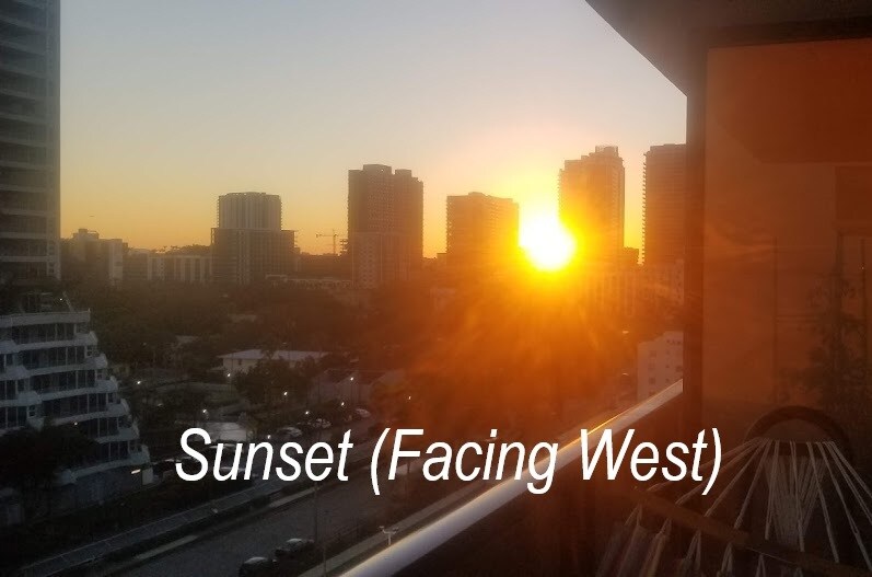 Sunset across - View from Apt balcony - 600 NE 36th St