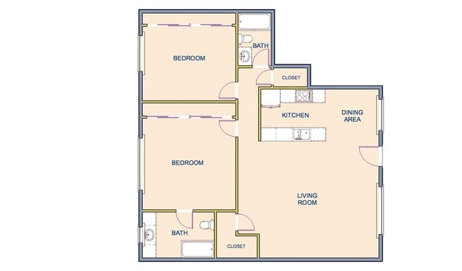 Two Bedroom - Portofino Apartments