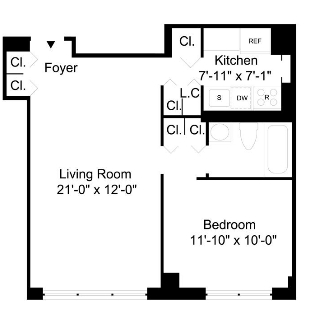 1BR/1BA - The Belmont