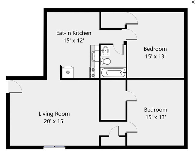 2 Bed 1 Bath - 1,075sqft - Clearwater Apartments