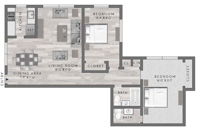 Floorplan - Eagle Rock Apartments at Mineola