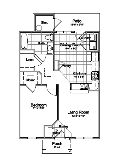 1BR/1BA - Sandy Ridge Apartments