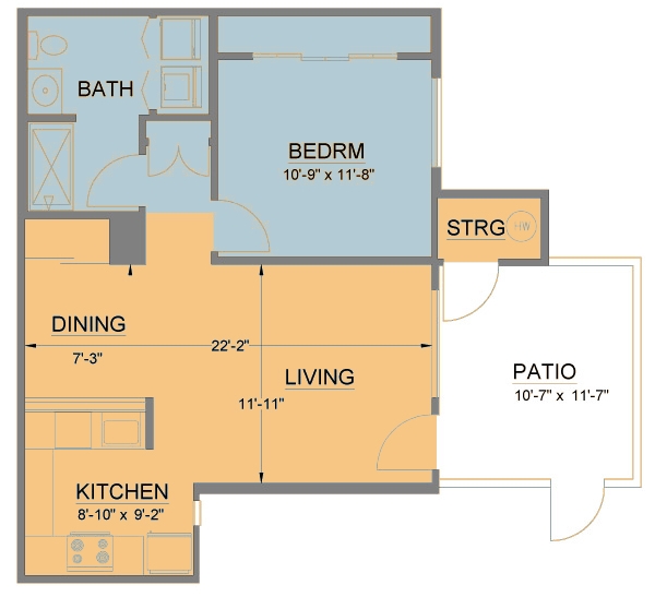 1BR/1BA - Sonterra Apartments