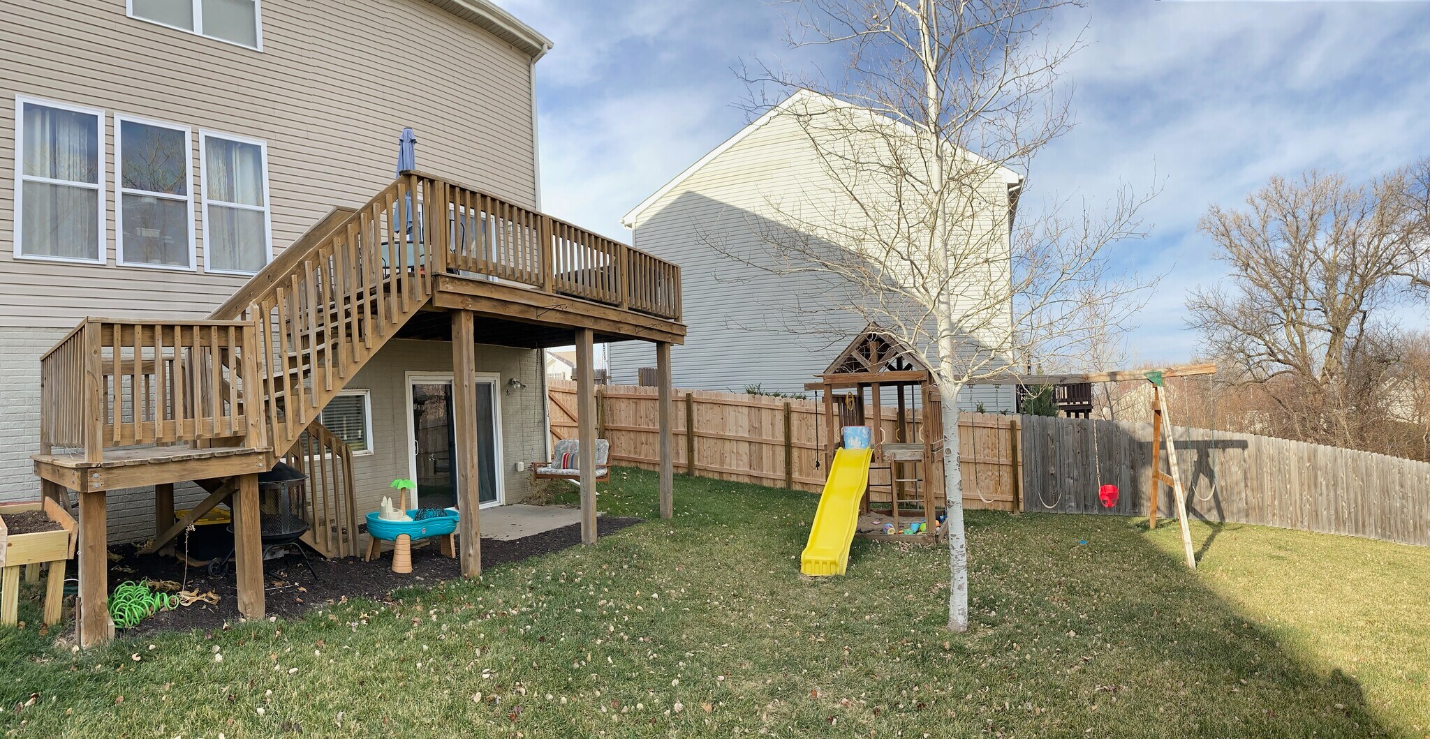 Deck with walkout basement - fully fenced backyard - 1207 N 207th Cir