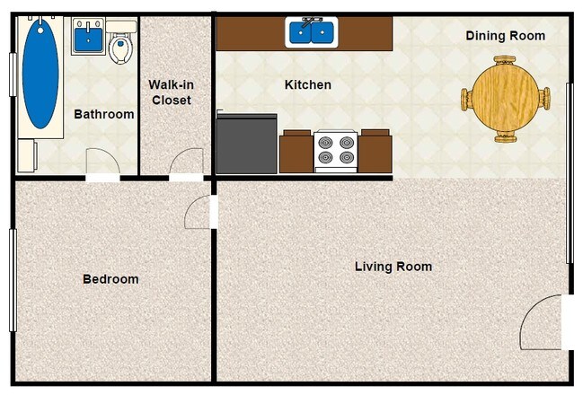 1BR/1BA - Glen Forest Apartments
