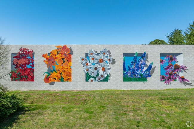 Flower Mural at Avondale Cottages - Avondale Cottages