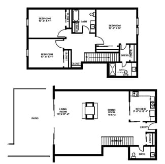 3BR/2.5BA - Kenilworth Apartments