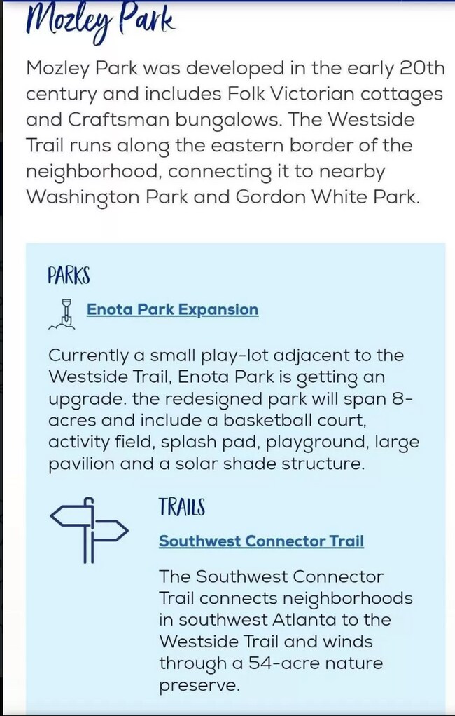 Neighborhood description - 1278 Adair St SW