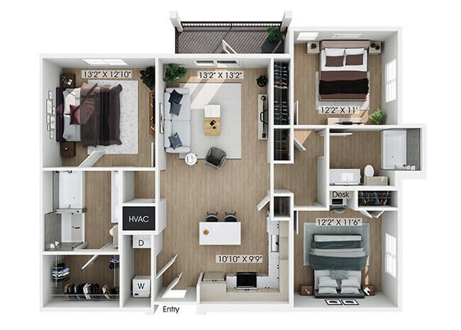 Floorplan - Hawkley Apartments