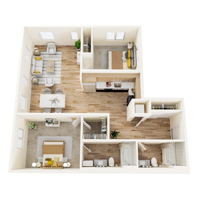 2x2 Floor Plan - Green Leaf Shoreline