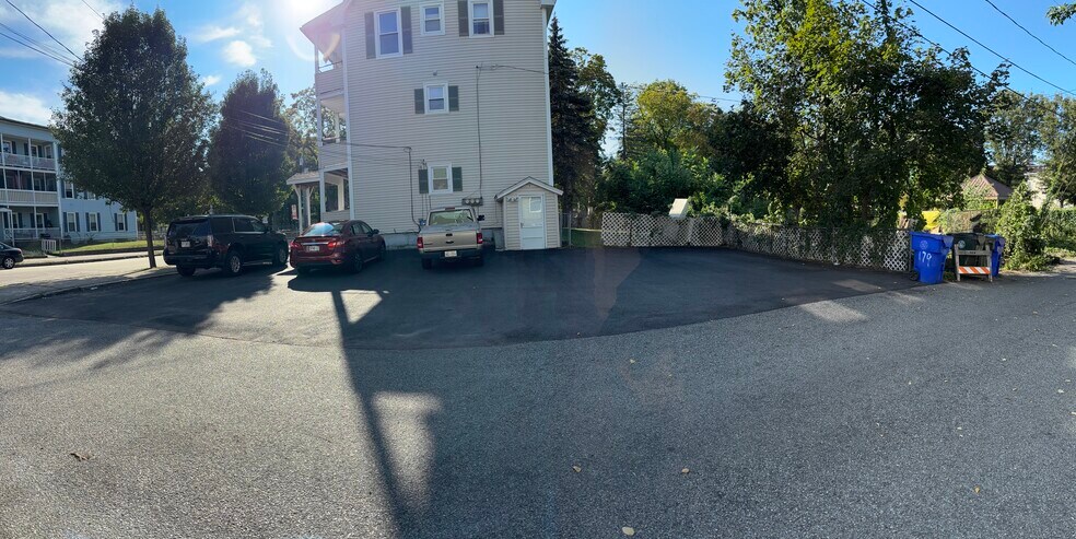2 “double row” parking spots each. Back yard on the right. - 179 Pine St
