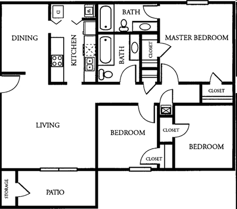 3BR/2BA - Cambridge Apartments