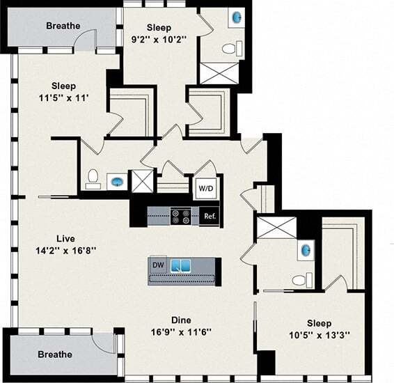 Floorplan - Reside on Green Street