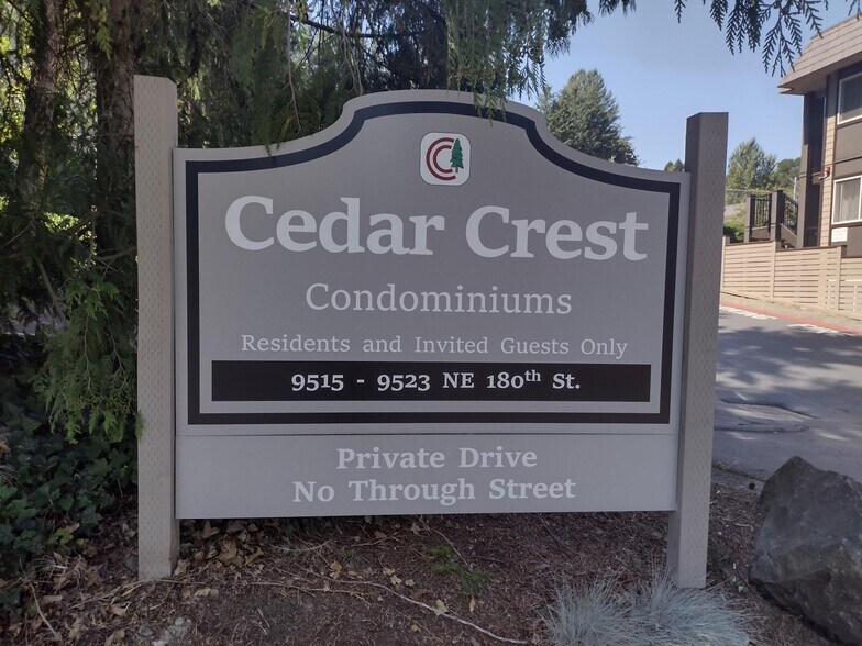 Entry Sign - 9523 NE 180th St