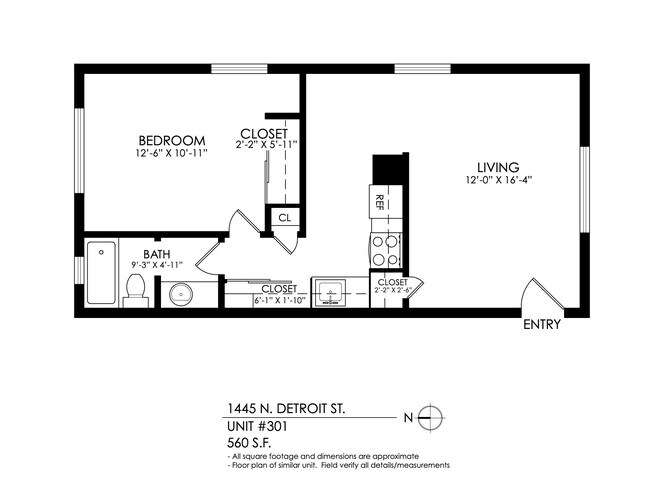 Floorplan - 1445 Detroit