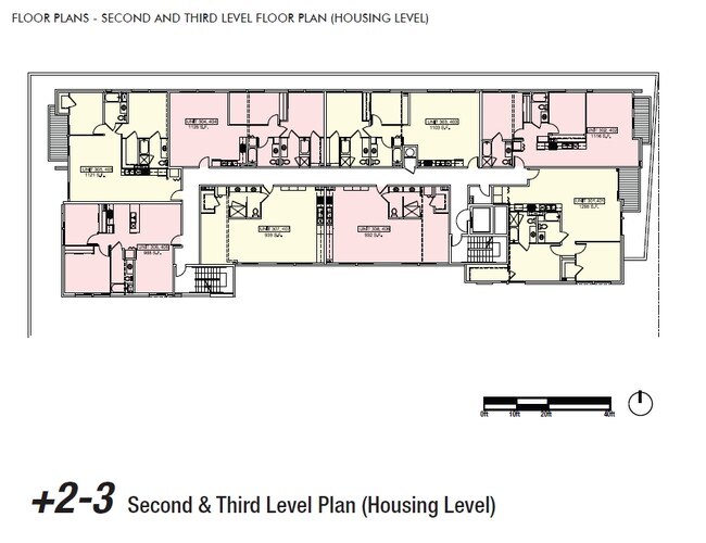 Floor Plan - 2nd & 3rd Floor - The Burton Pasadena