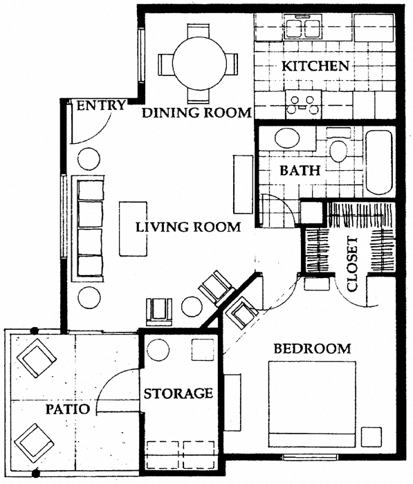 Floorplan - Silver Cliffs Apartments