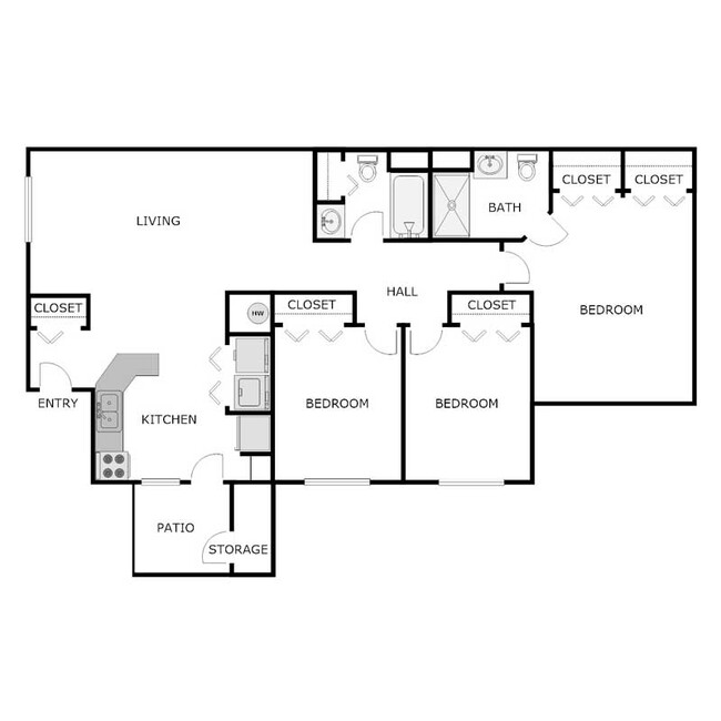 Floorplan - FAIRMONT HILLS APARTMENTS