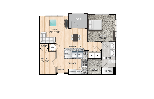 Floorplan - The Residences at Bluhawk Apartment Homes
